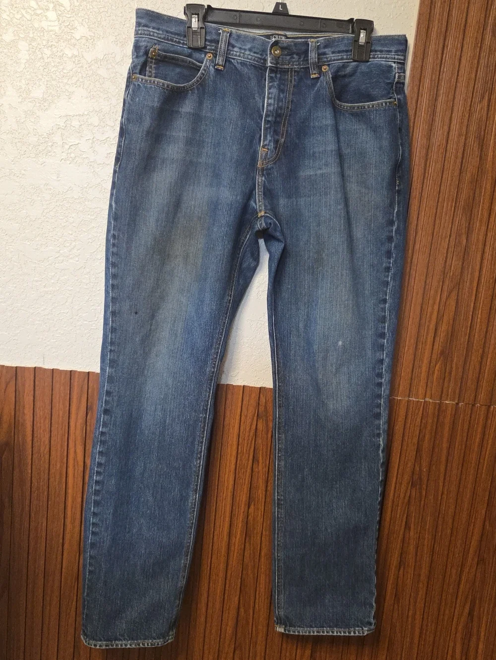J. Crew Straight-Leg Men's Denim Jeans in Medium Blue 34x30
